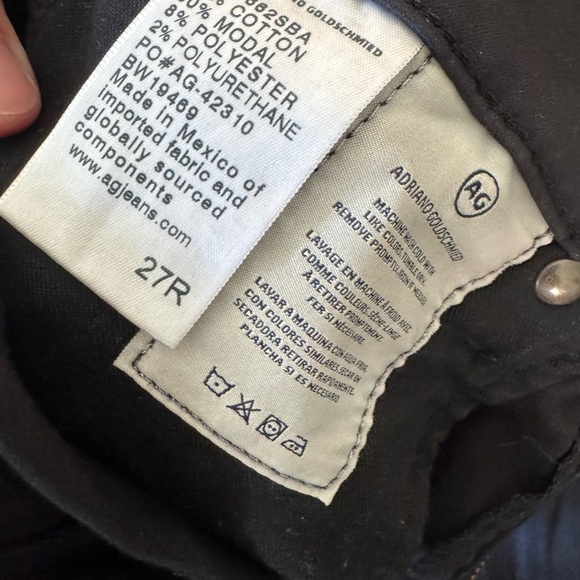 AG Adriano Goldschmeid High Rise Jodi Crop - Super Black - Picture 6 of 6